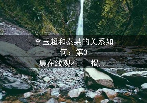 李玉超和秦某的关系如何:第3集在线观看 - 揭开他们之间隐藏的真相