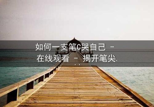 如何一支笔C哭自己 - 在线观看 - 揭开笔尖下的情感风暴